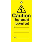Lockout tags 110x50mm Caution Equipment lock (10)