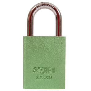 Squire 40mm Aluminium Padlock Green KD