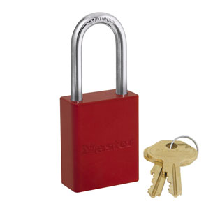 Master Lock Safety Padlock Aluminium LS Red
