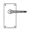 Union Teal Door Furniture On 76mm Plate Euro AS
