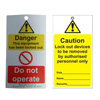 Lockout Tag Disposable Caution Lockout Devic (100)