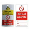 Lockout Tag Disposable Do not operate (100)