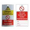 Lockout Tag Disposable Do not switch on Unde (100)
