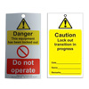 Lockout Tag Disposable Caution Lockout (100)
