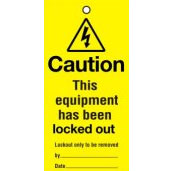 Tags 200x100mm Caution This equipment has bee (10)