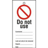 Lockout tags 110x50mm Do not use (10)
