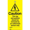 Tags 200x100mm Caution This tag and padlock s (10)