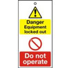 Tags 110x50mm Danger Equipment locked out Do (10)