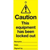 Tags 200x100mm Caution This equipment has be (10)