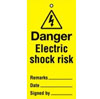 Lockout tags 200x100mm Danger electric shock (10)