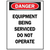 Magnetic Vinyl Sign Danger Equipment Serviced