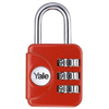 Yale YP1 Combination Padlock Red